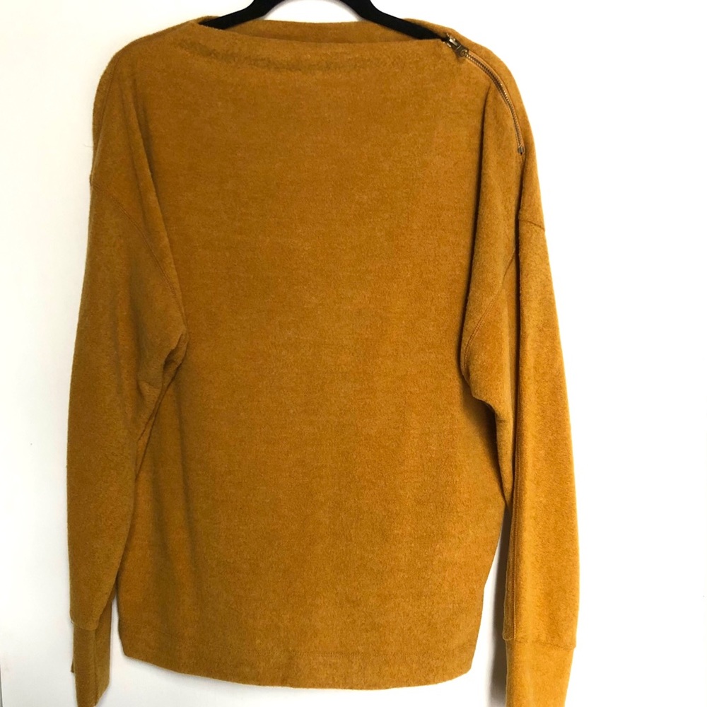Mustard Sweater with Zipper Detail